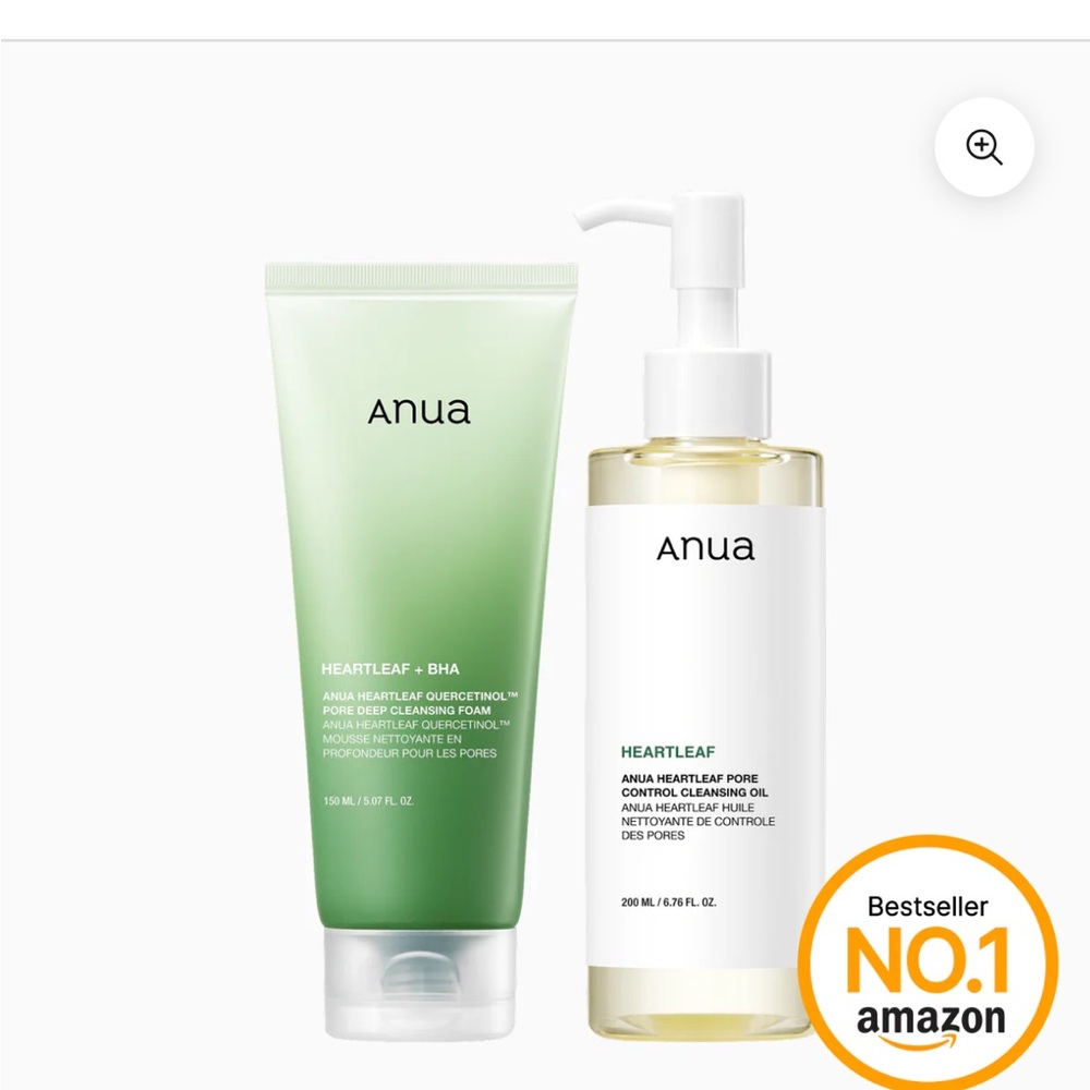 Anua Heartleaf Pore Control Cleansing Set - Green and White